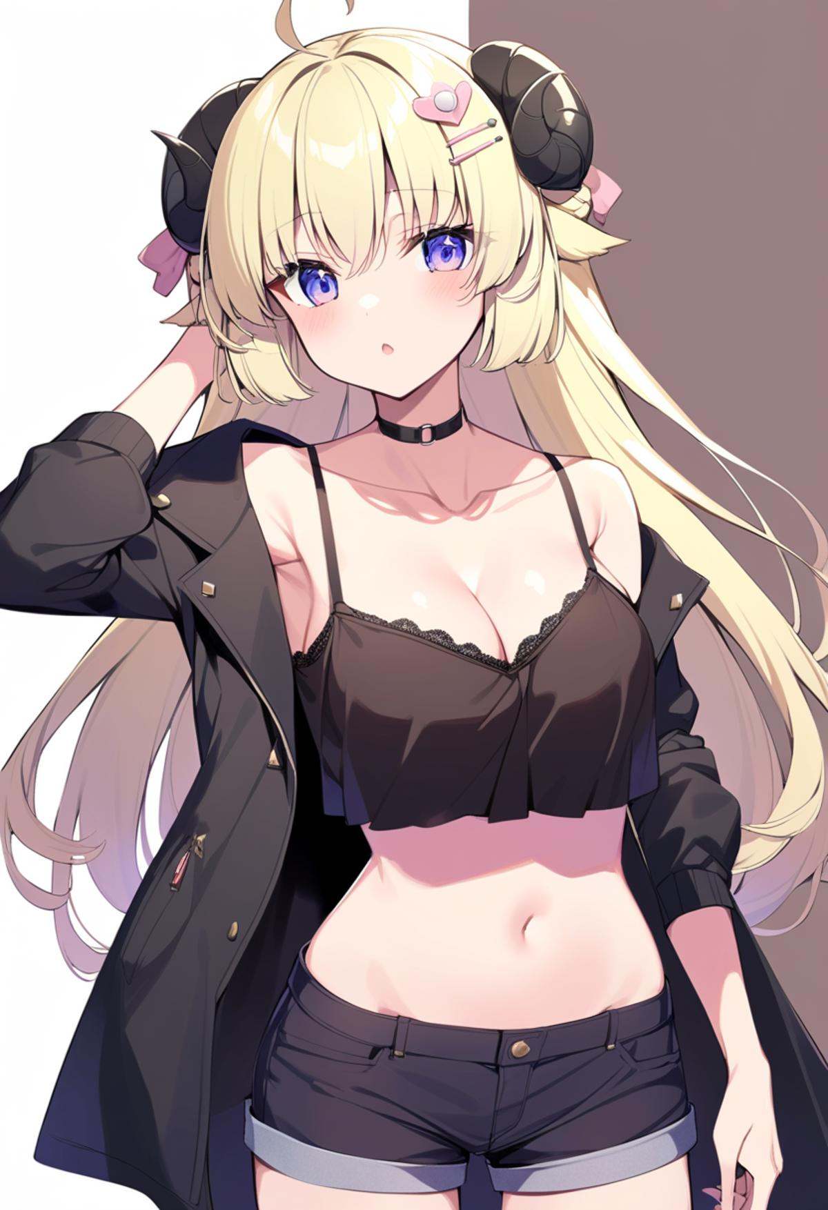 TsunomakiWatame,  long hair,  ahoge on Tensor.Art