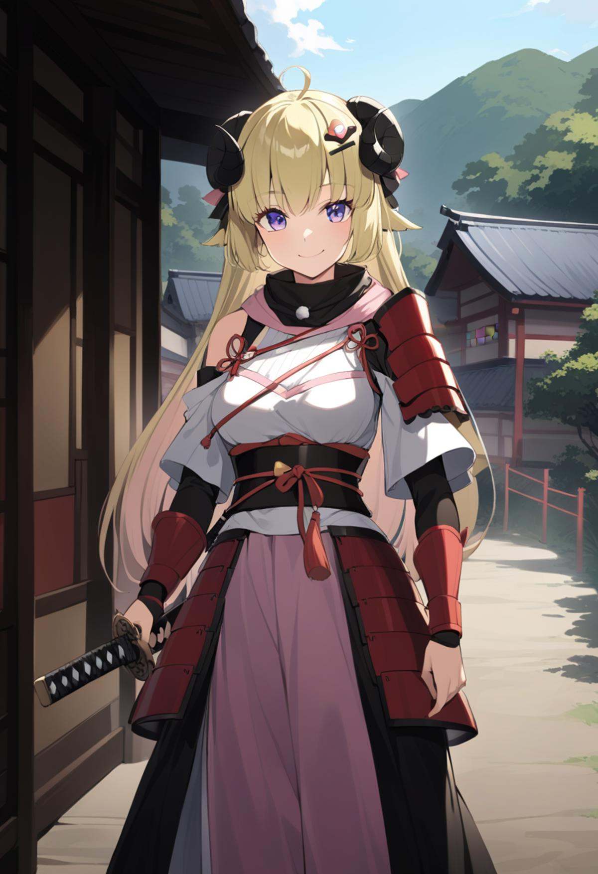 TsunomakiWatame,  long hair,  ahoge on Tensor.Art