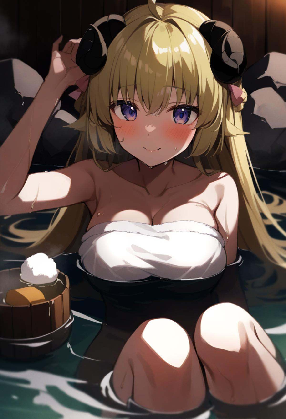 TsunomakiWatame,  long hair,  ahoge on Tensor.Art