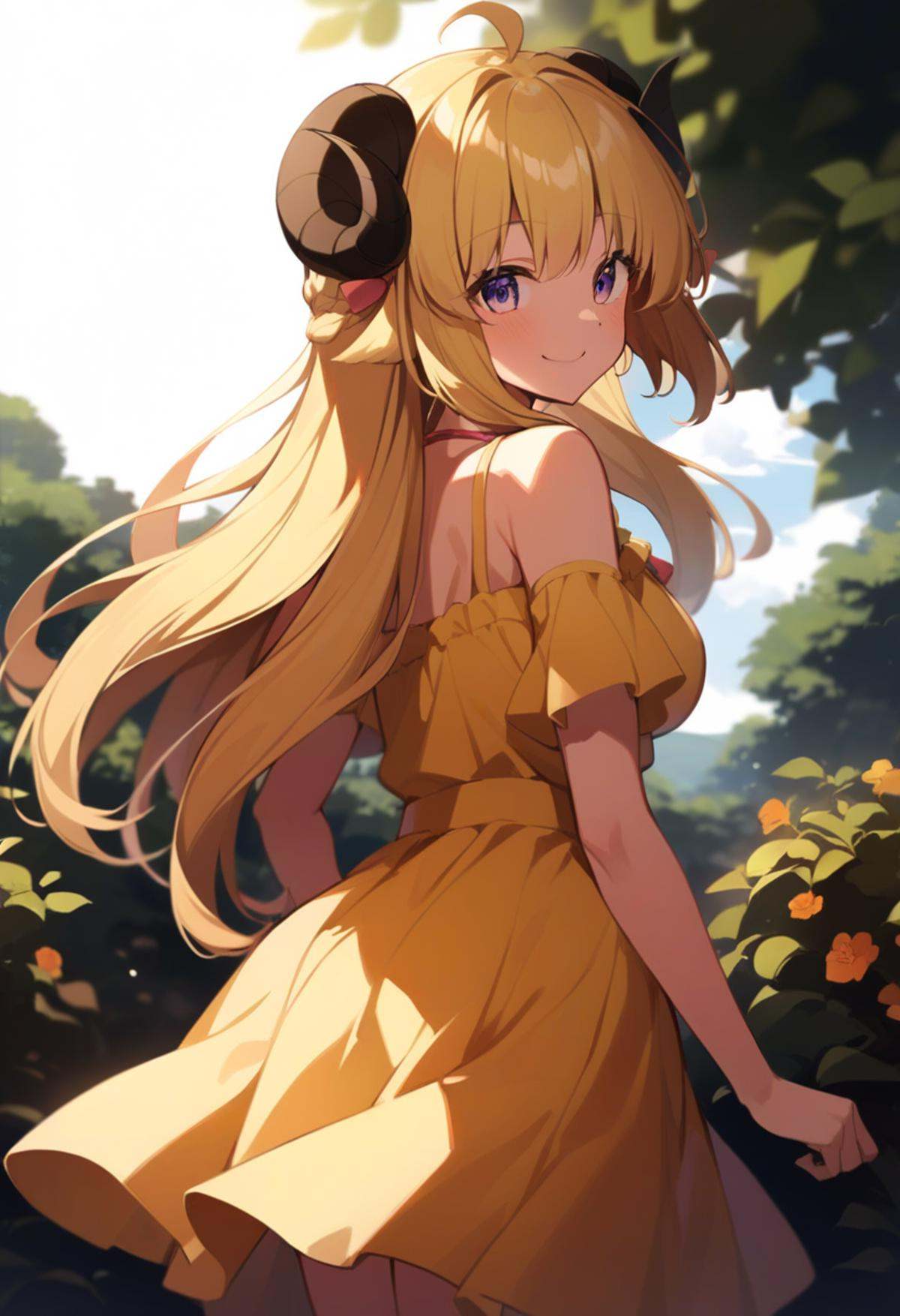 TsunomakiWatame,  long hair,  ahoge on Tensor.Art