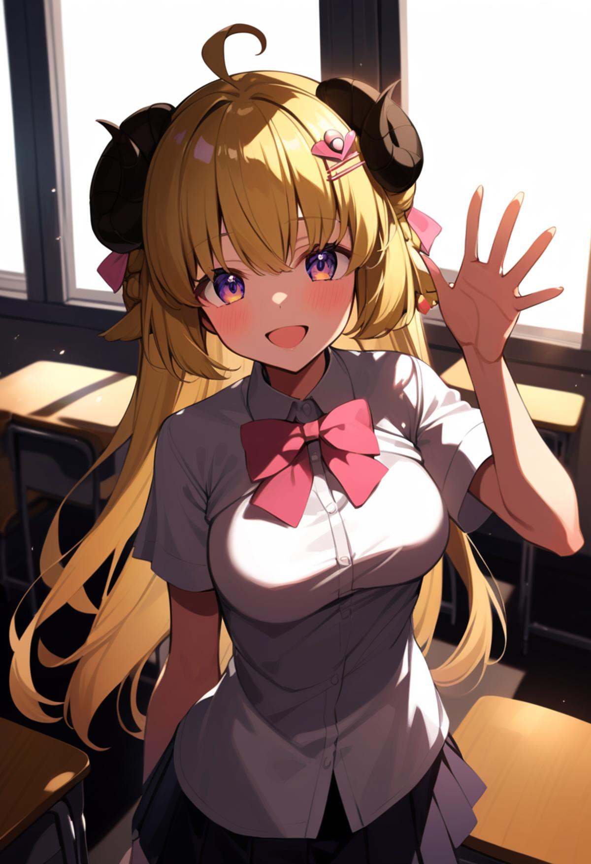 TsunomakiWatame,  long hair,  ahoge on Tensor.Art