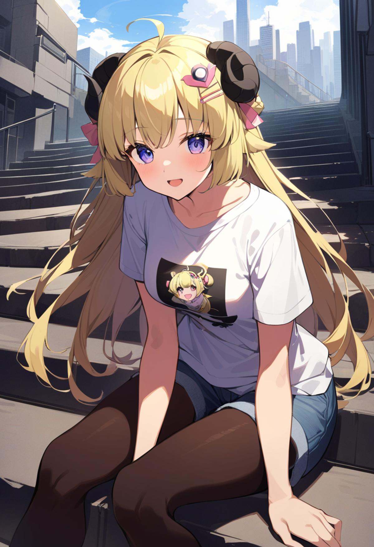 TsunomakiWatame,  long hair,  ahoge on Tensor.Art