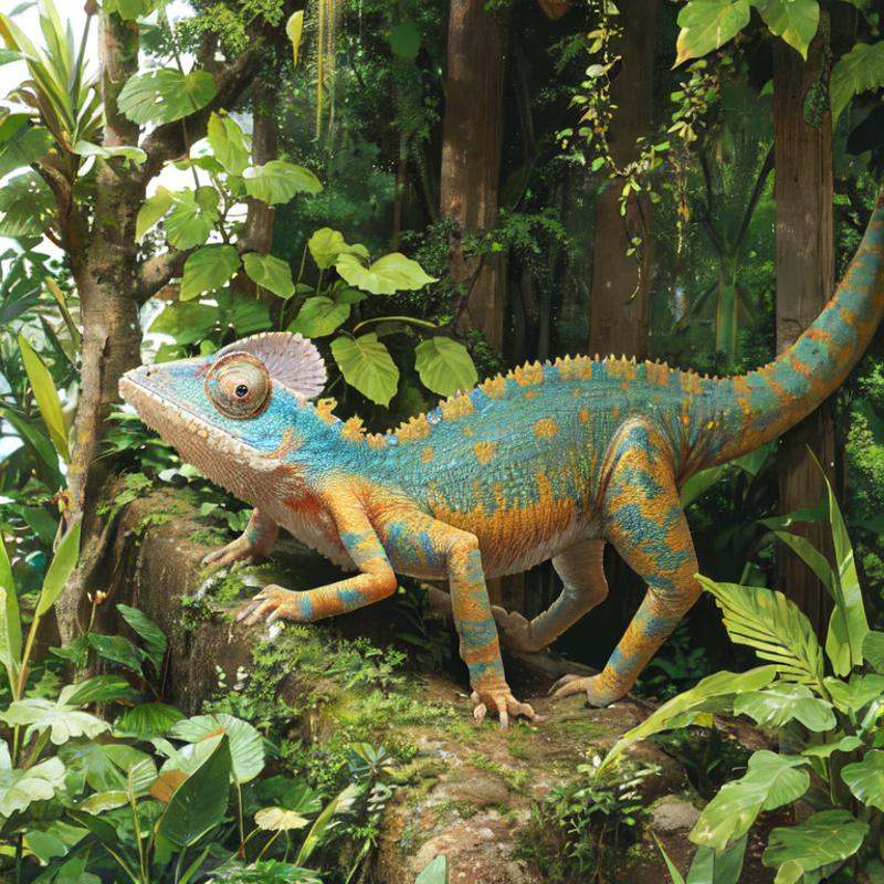 chameleon,  jungle on Tensor.Art