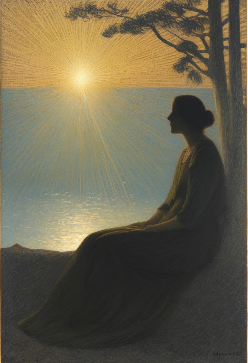 in the style of Alphonse Osbert,  impressionism,  painting on Tensor.Art