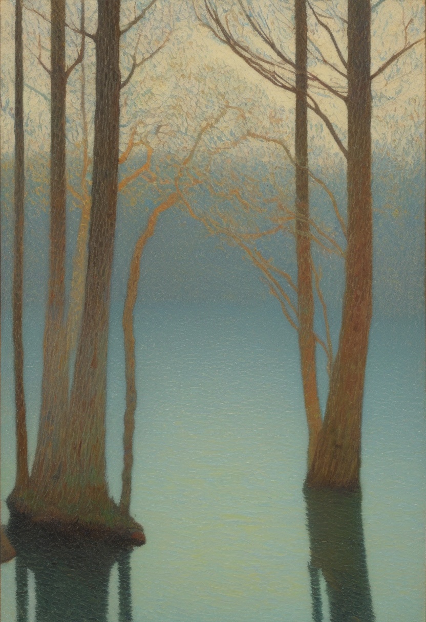 in the style of Alphonse Osbert,  impressionism,  painting on Tensor.Art
