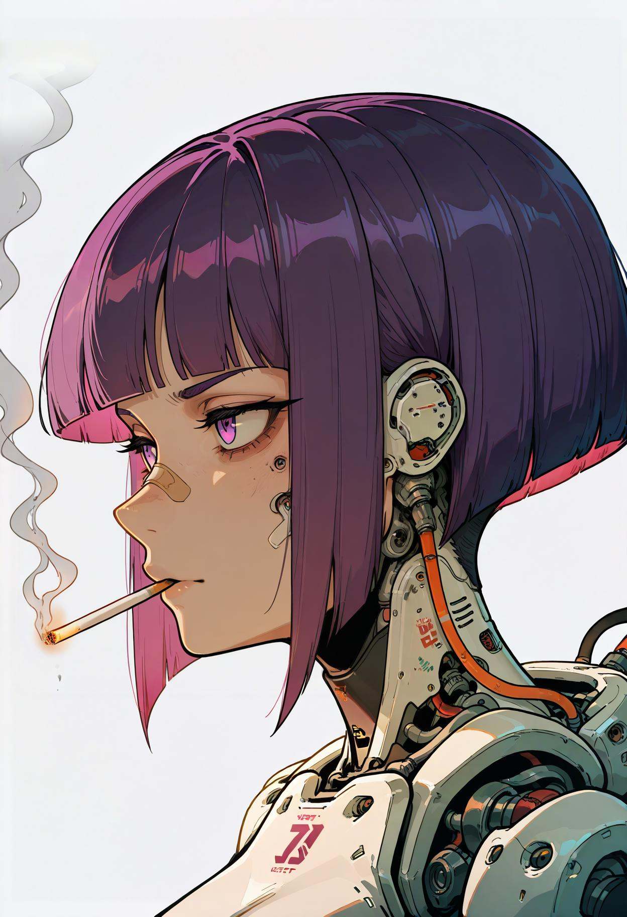h3avyt3ch,  cables attached to body,  1girl on Tensor.Art