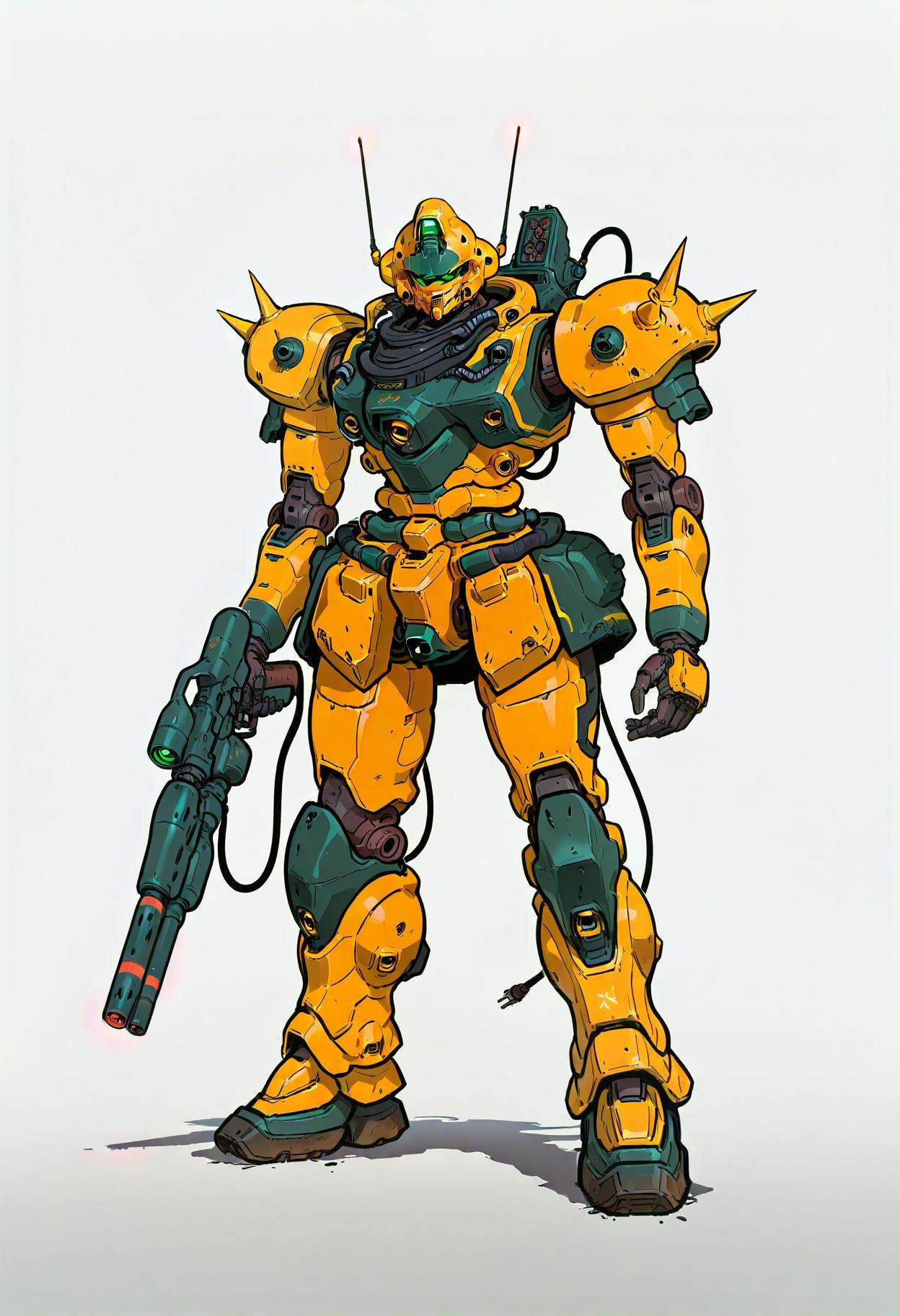 h3avyt3ch,  weapon,  holding on Tensor.Art