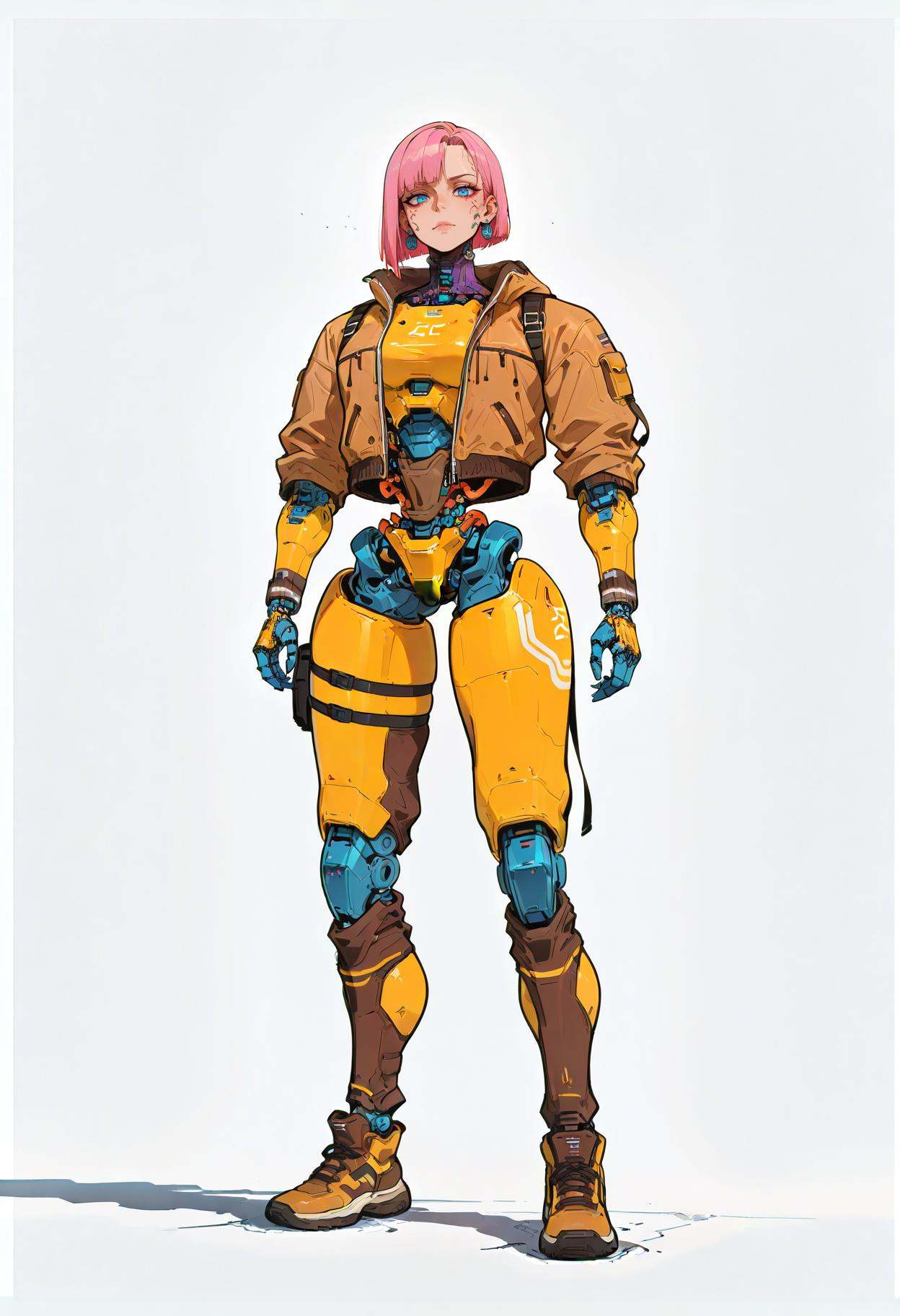 h3avyt3ch,  pink hair,  solo on Tensor.Art