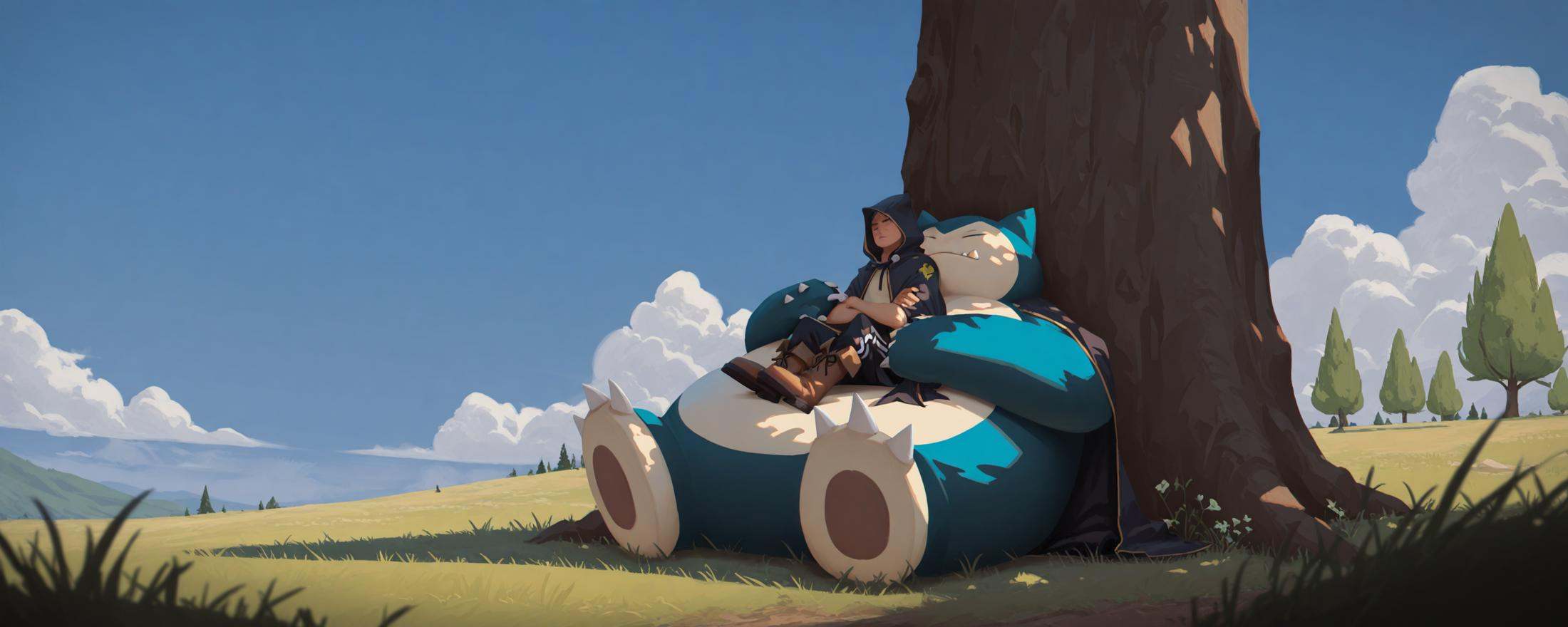 t00nfus1on,  snorlax,  outdoors on Tensor.Art