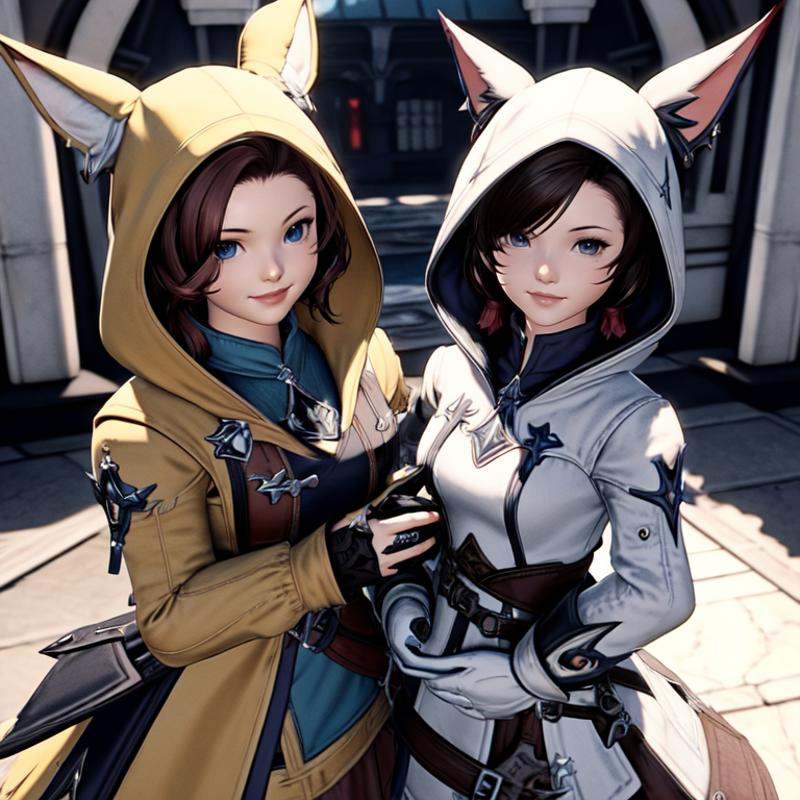 2girls,  krile14,  looking at viewer on Tensor.Art