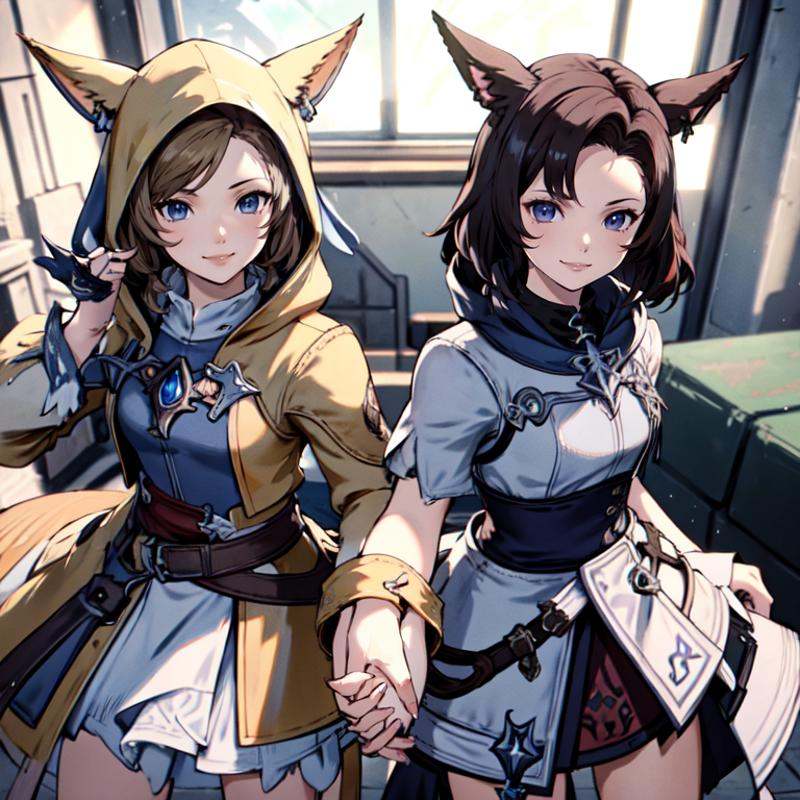 2girls,  krile14,  looking at viewer on Tensor.Art
