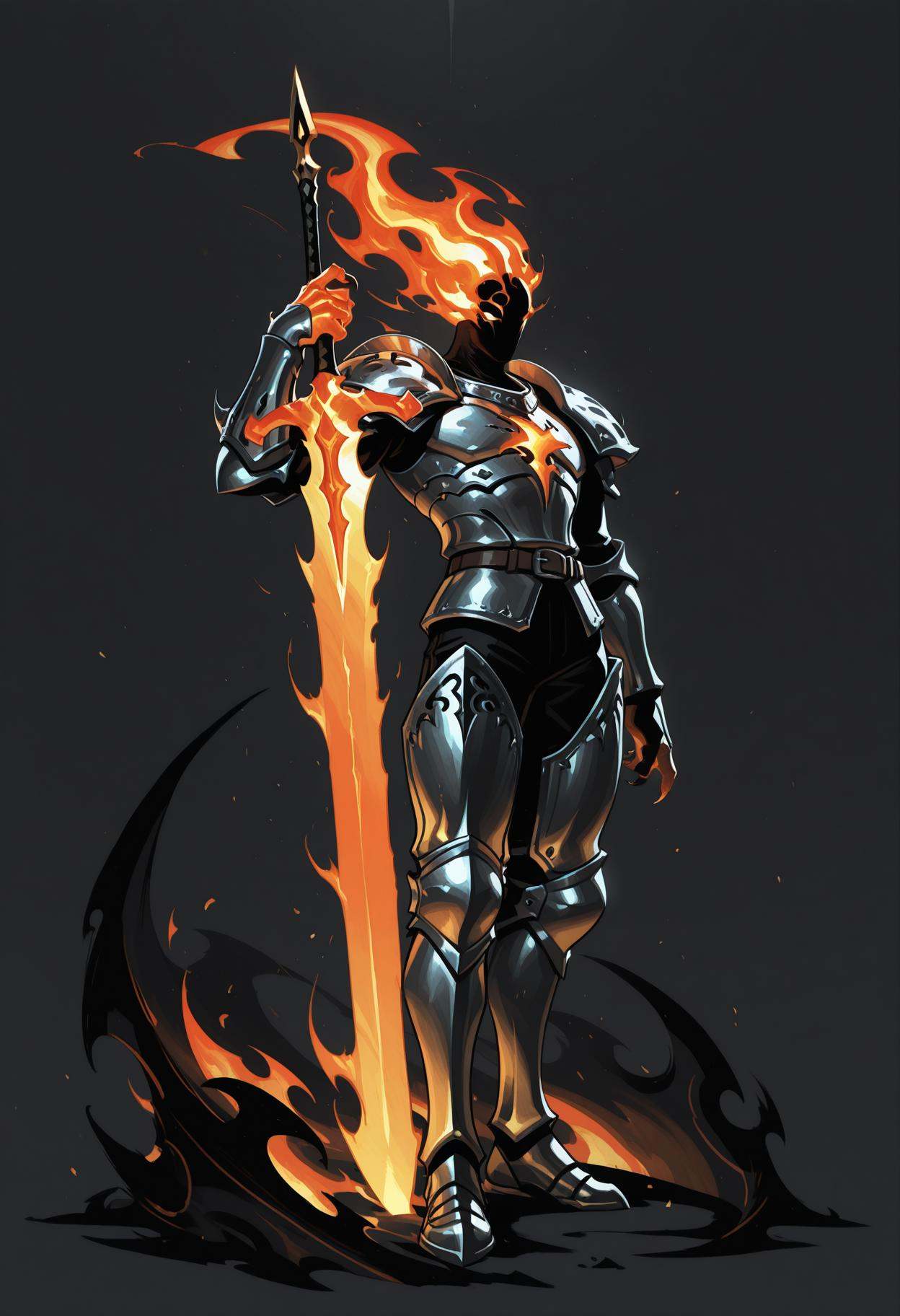 dyn4m1cs,  weapon,  fiery hair on Tensor.Art