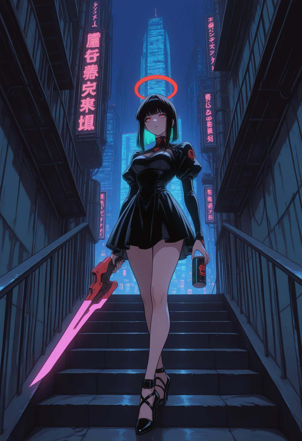n30n01r,  glowing,  1girl on Tensor.Art