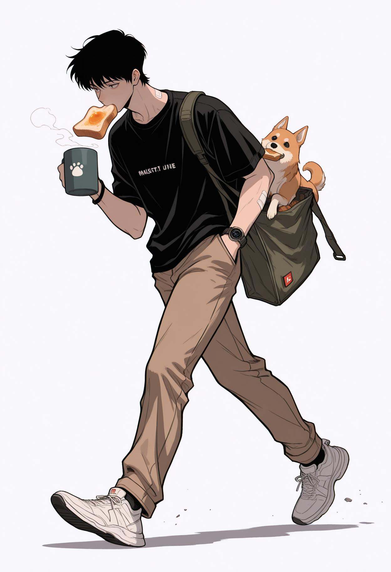 n30n01r,  glowing,  bread on Tensor.Art