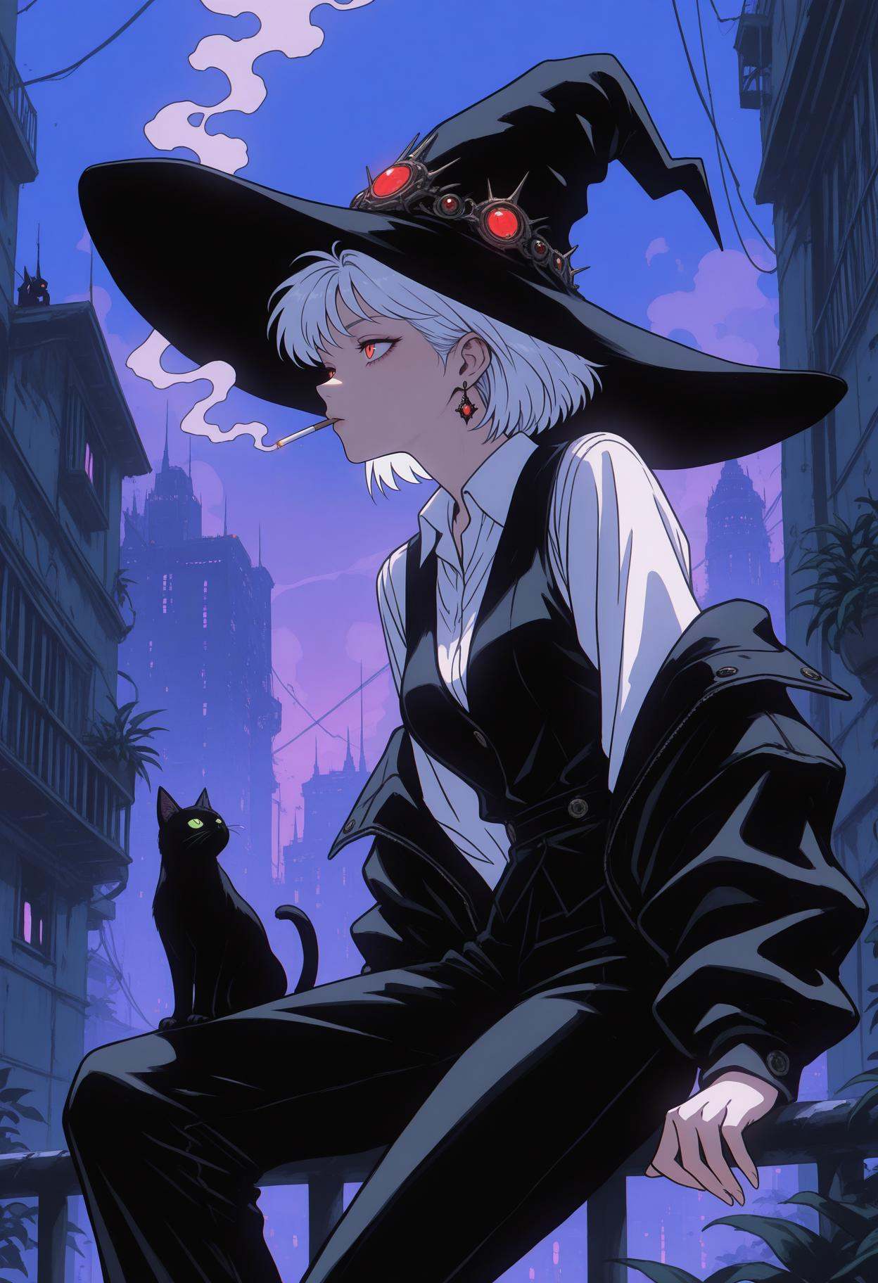 n30n01r,  glowing,  black cat on Tensor.Art