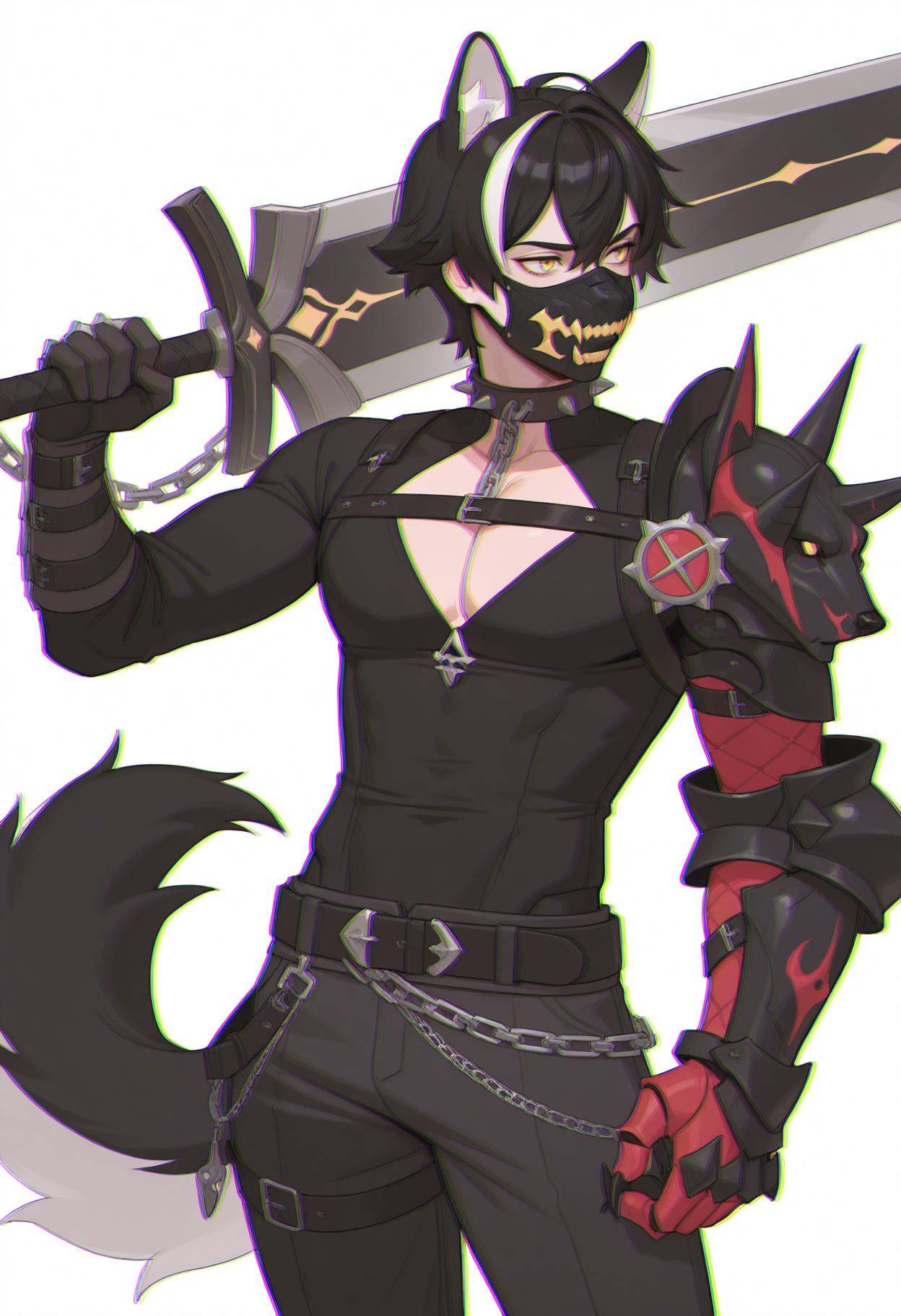 p0pfy,  wolf,  weapon on Tensor.Art
