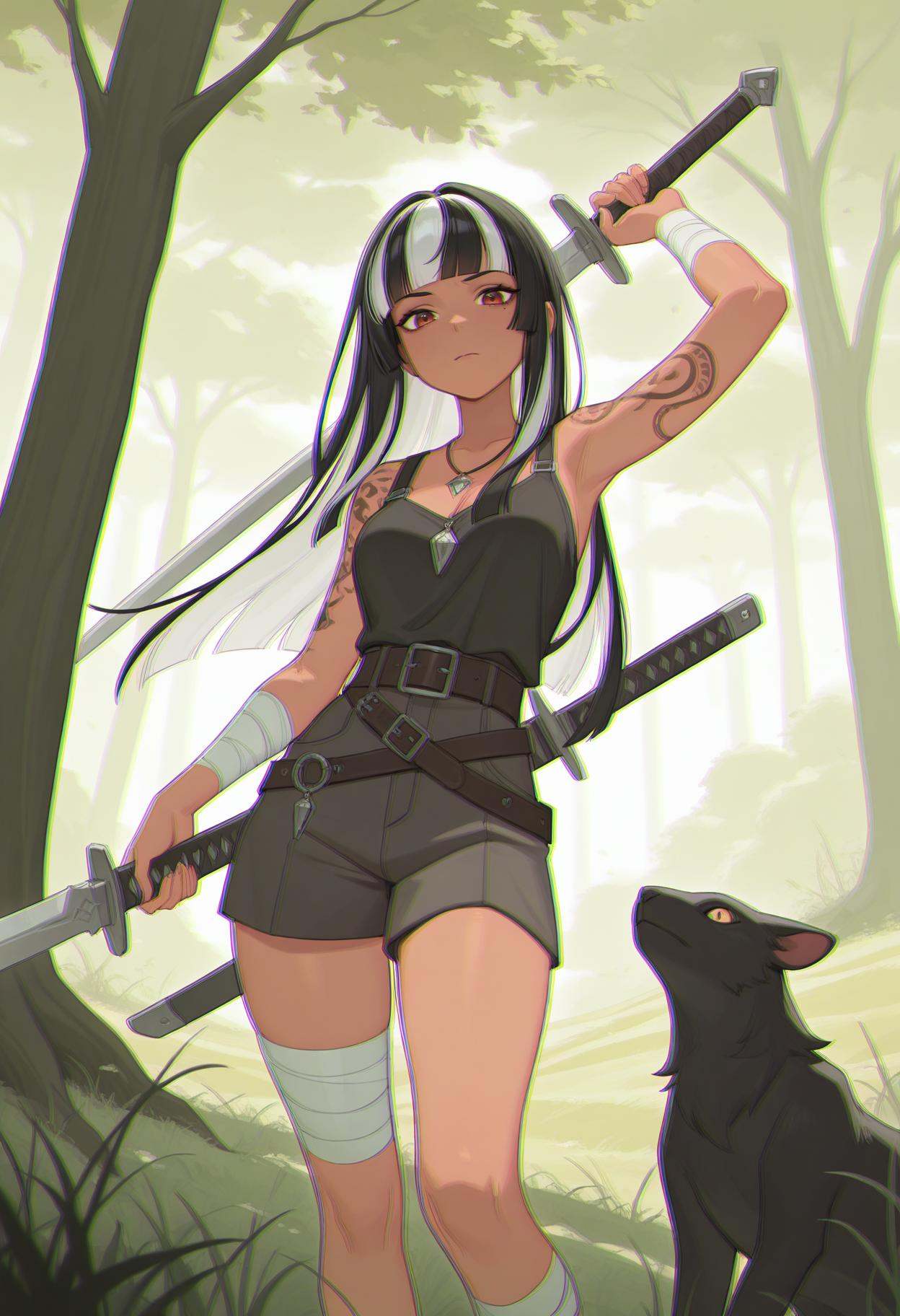 p0pfy,  1girl,  weapon on Tensor.Art