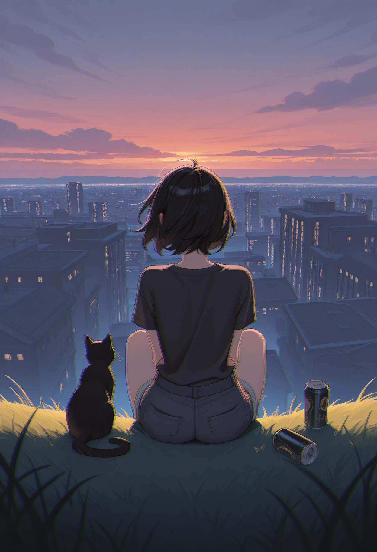 p0pfy,  1girl,  scenery on Tensor.Art