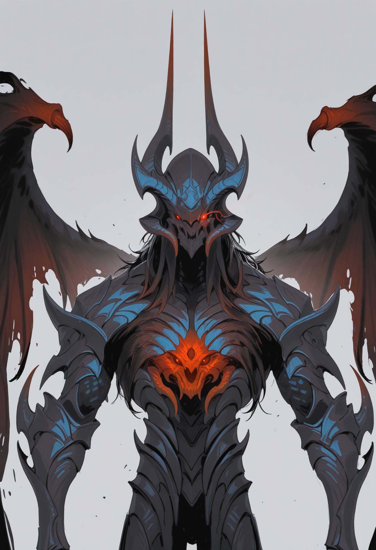 dr3adsp1re,  red eyes,  wings on Tensor.Art