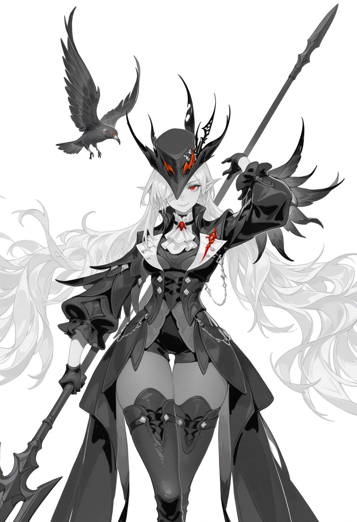 dr3adsp1re,  1girl,  long hair on Tensor.Art