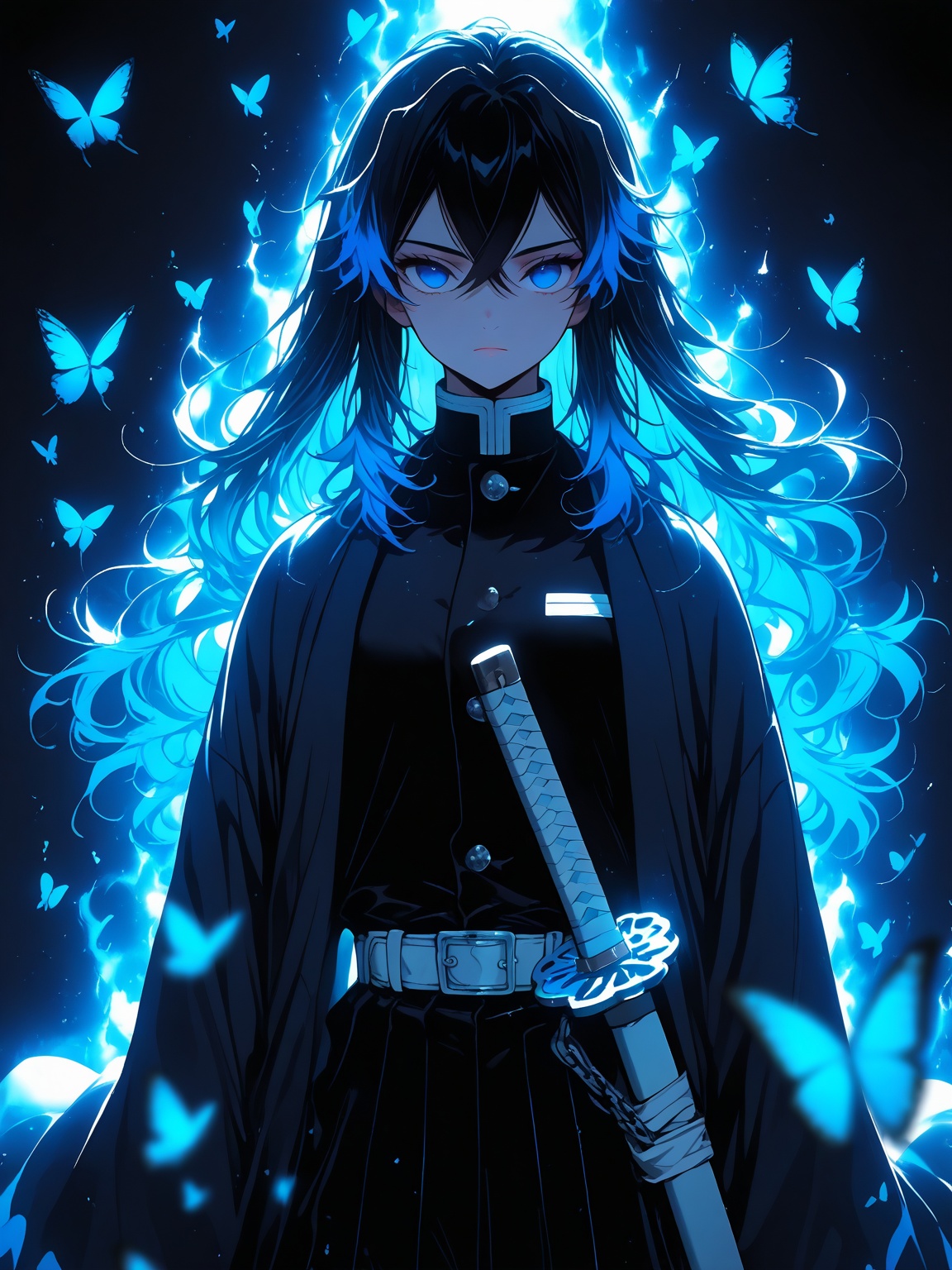 AiArtV,  Neon glow art,  Neon Anime Art on Tensor.Art