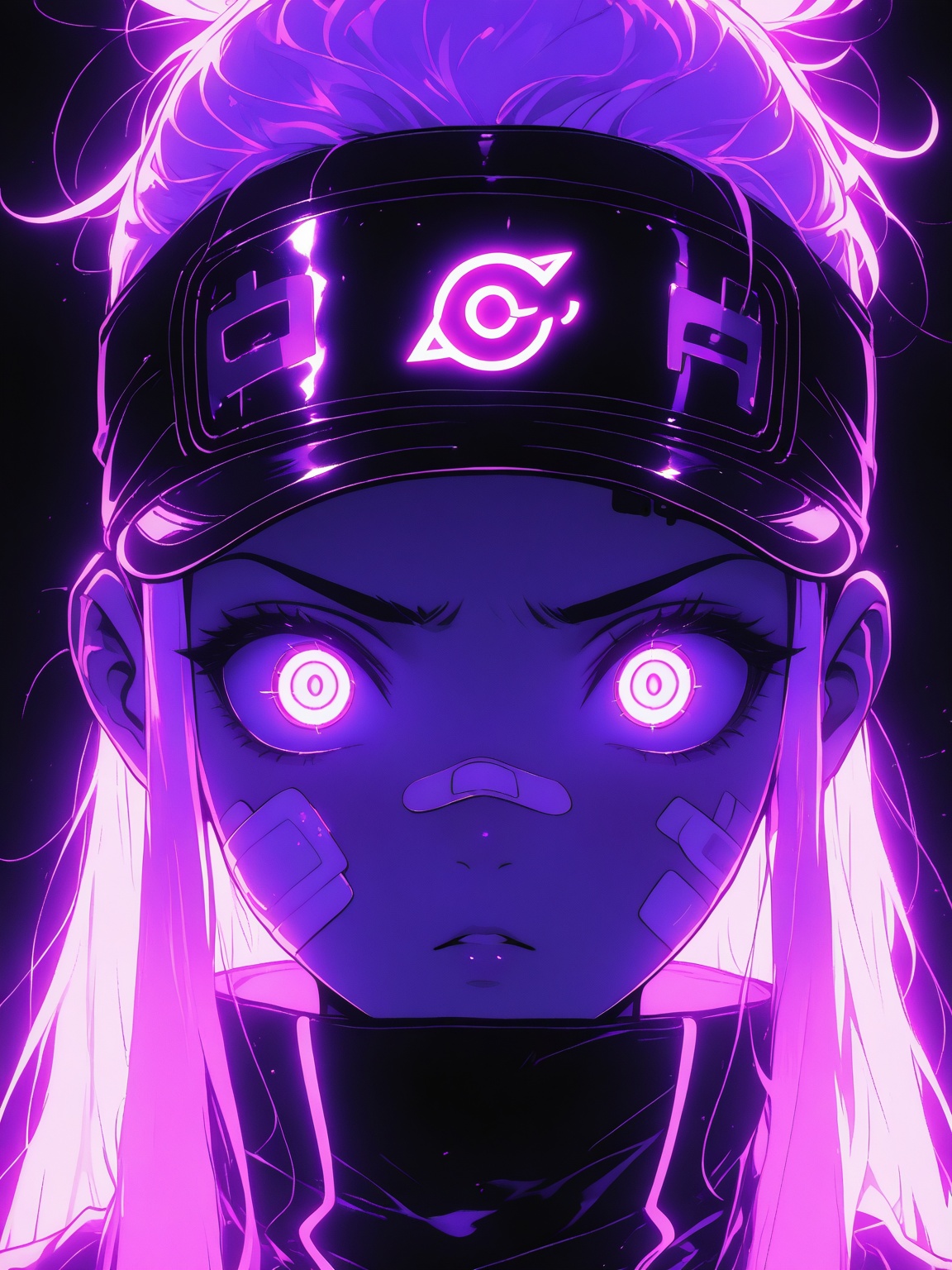 AiArtV,  Neon glow art,  Neon Anime Art on Tensor.Art