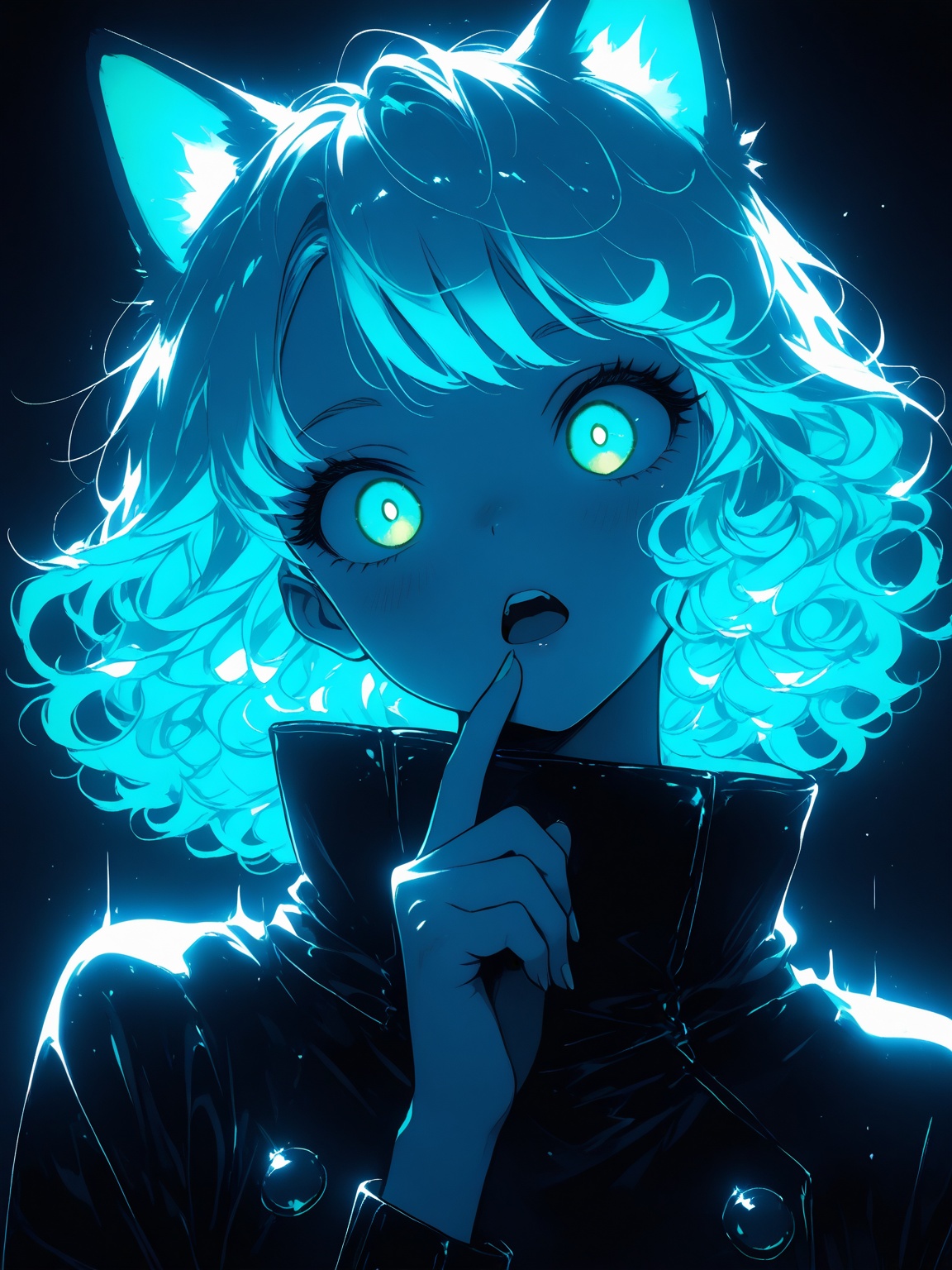 AiArtV,  Neon glow art,  Neon Anime Art on Tensor.Art