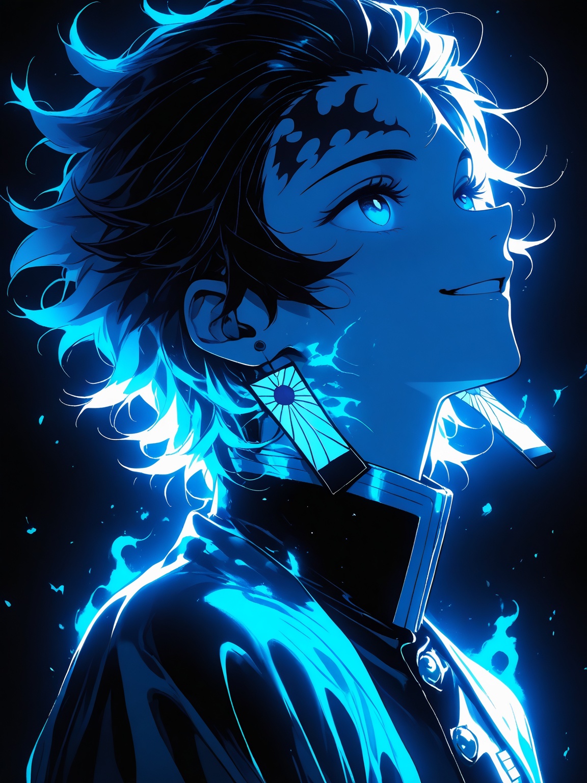 AiArtV,  Neon glow art,  Neon Anime Art on Tensor.Art