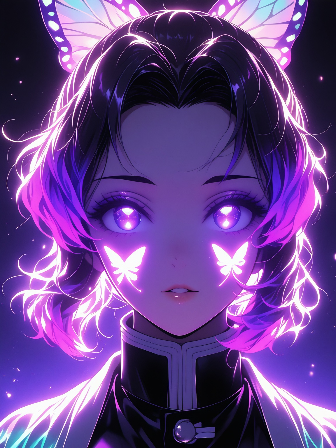 AiArtV,  Neon glow art,  Neon Anime Art on Tensor.Art