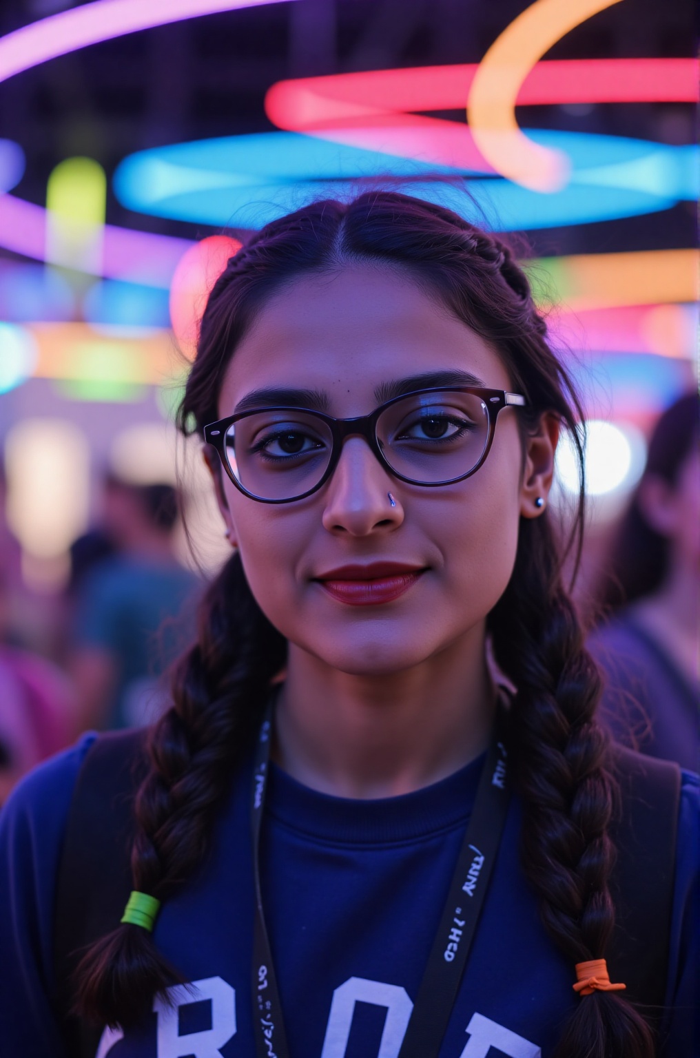 1girl,  18 year old,  big eye glasses on Tensor.Art