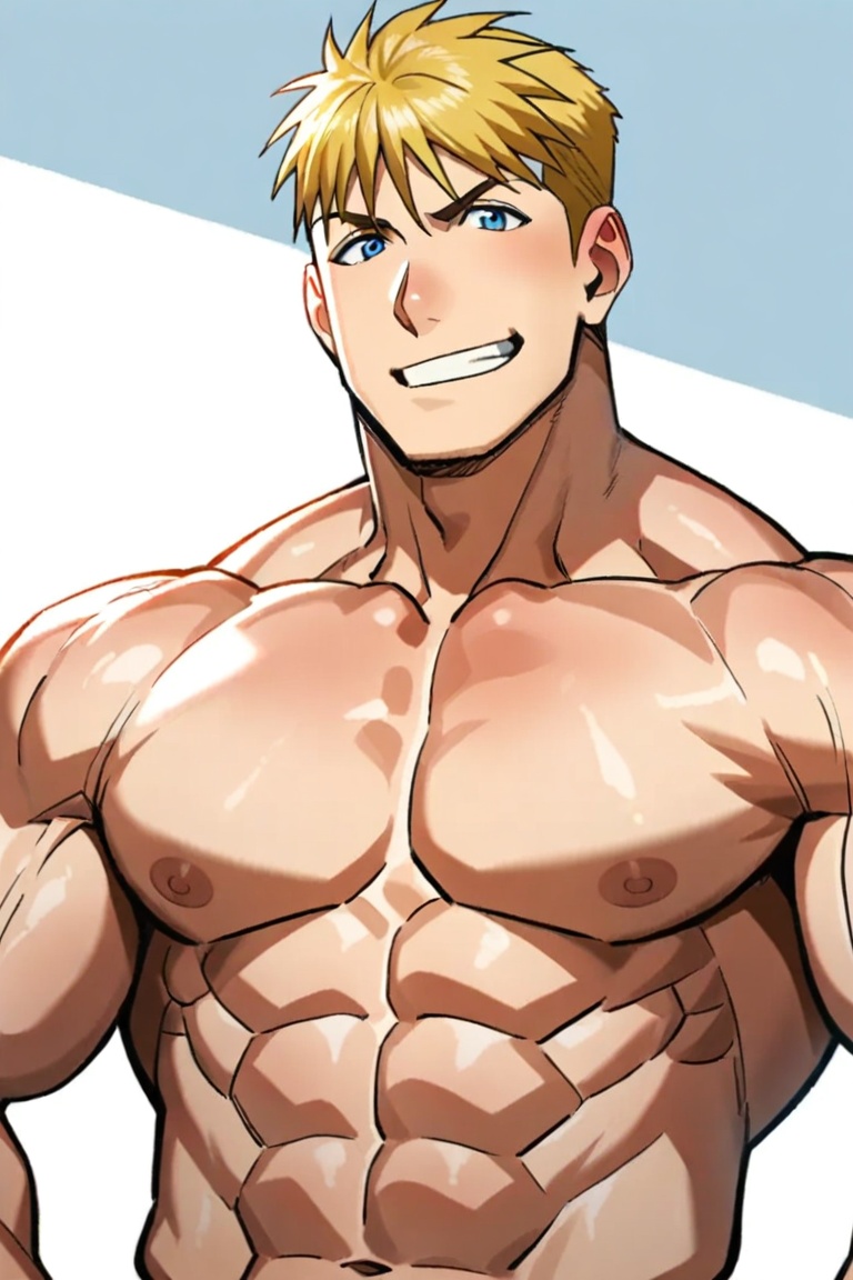 Man,  tall,  blonde hair on Tensor.Art