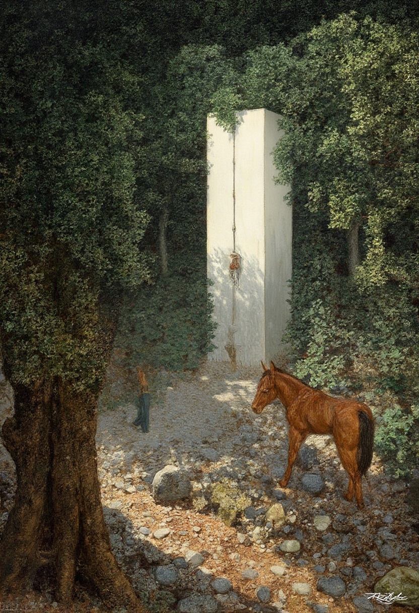 ARstyle. a painting of a silent grove with a big white altar,  a holy place for worshipping the gods. on Tensor.Art