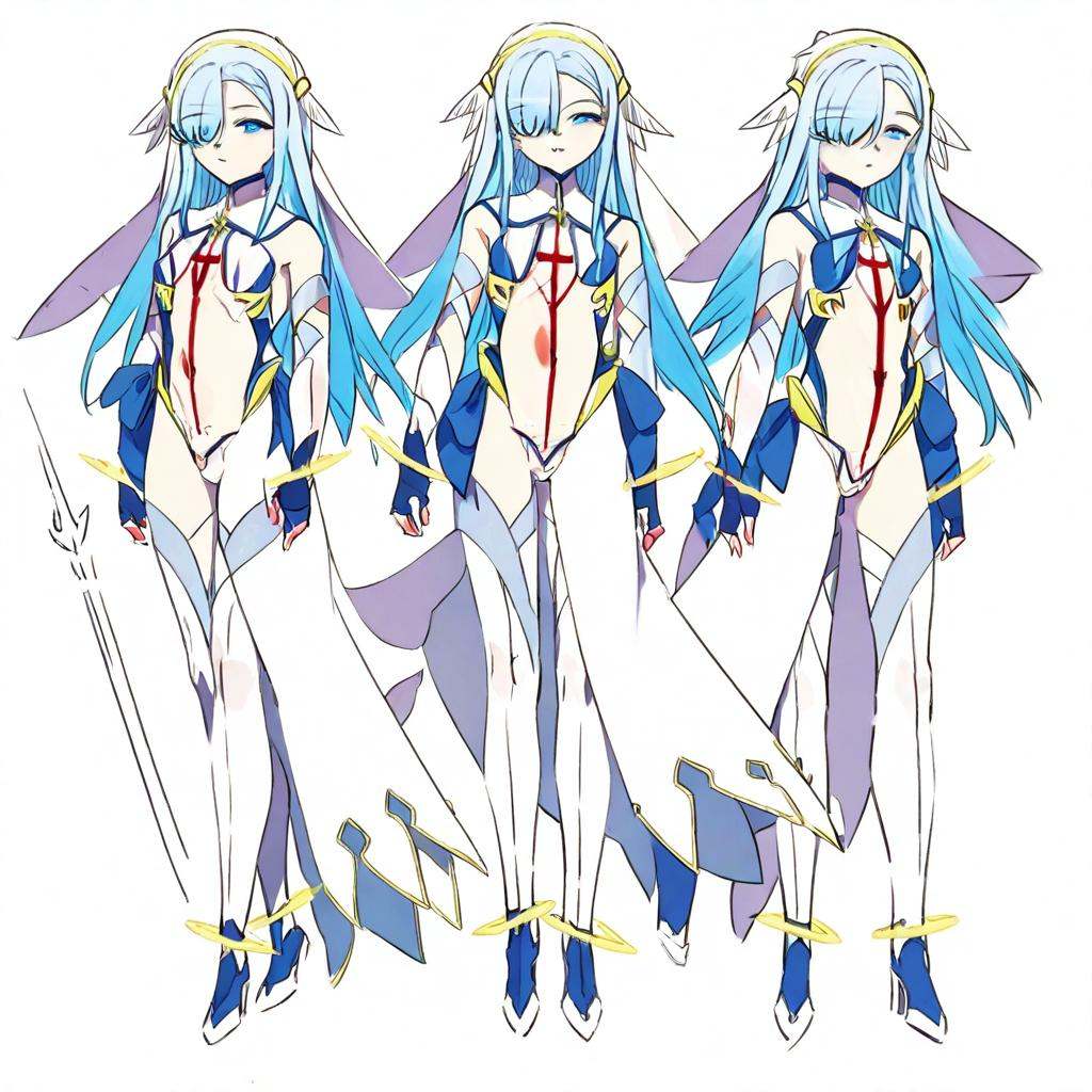 faith_leap,  blue hair,  long hair on Tensor.Art