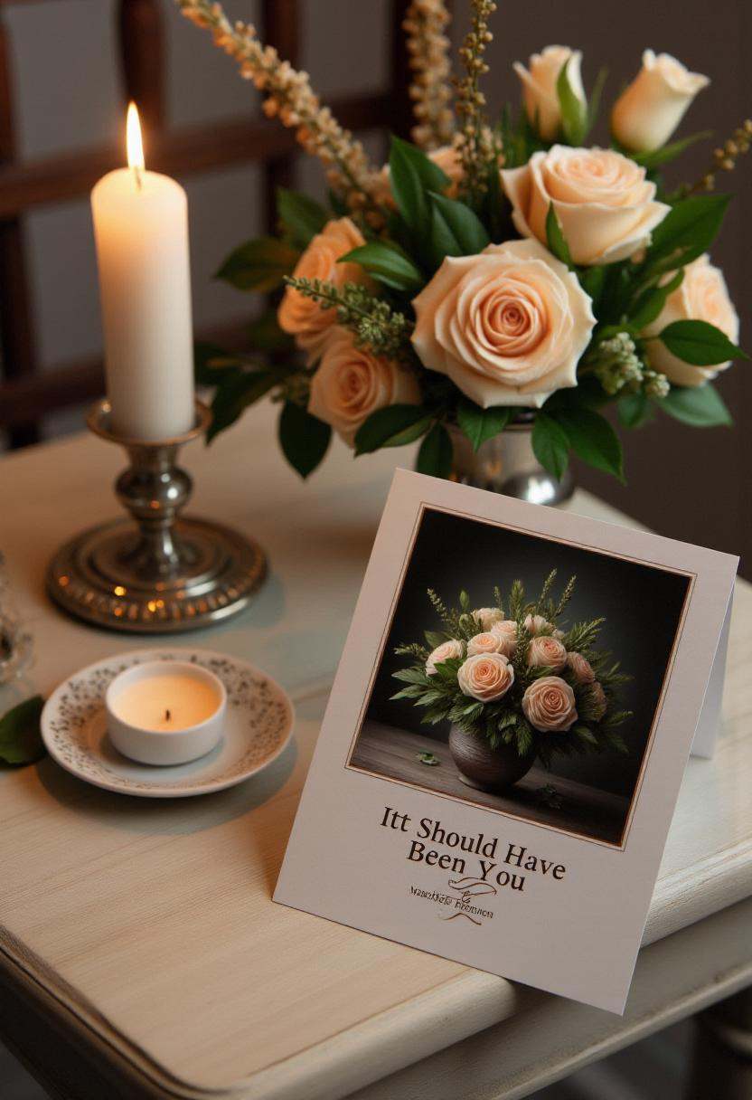 The image is a high-resolution photograph showcasing a serene,  intimate setting designed to evoke a sense of solemnity an...