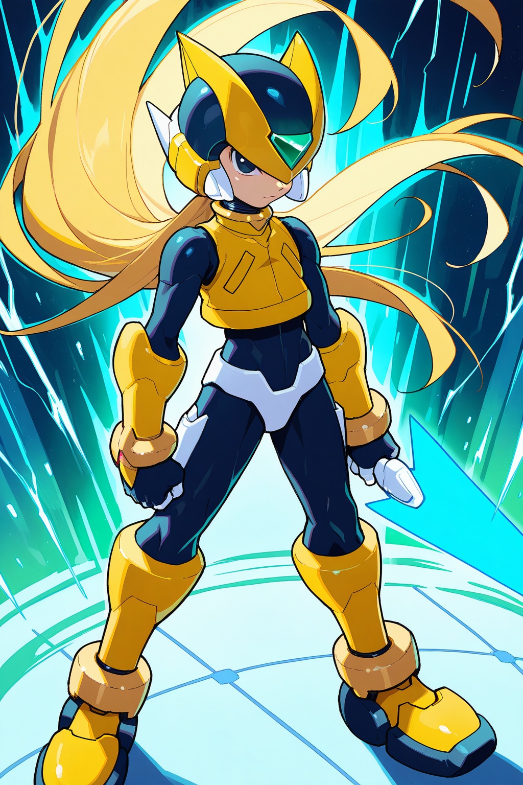 detailed face,  rockman,  megaman_zero on Tensor.Art