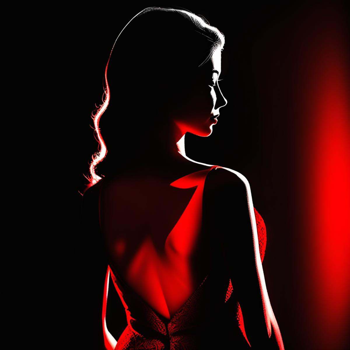 ((Silhouette)) Art portrait,  breathtaking art drawing portrait,  (beautiful charming woman) on Tensor.Art