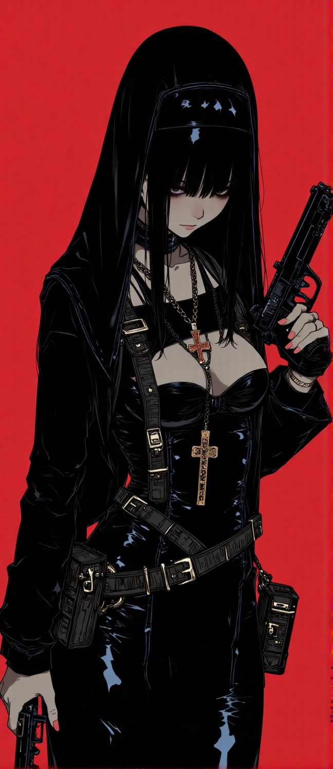 Prompt: sultry sensual korean girl,  ) Dark and atmospheric character portrait in edgy,  graffiti-style.The image depicts...