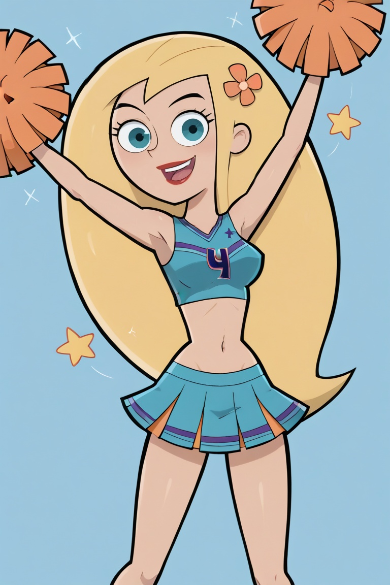 1girl,  white_background,  Star from Danny Phantom on Tensor.Art