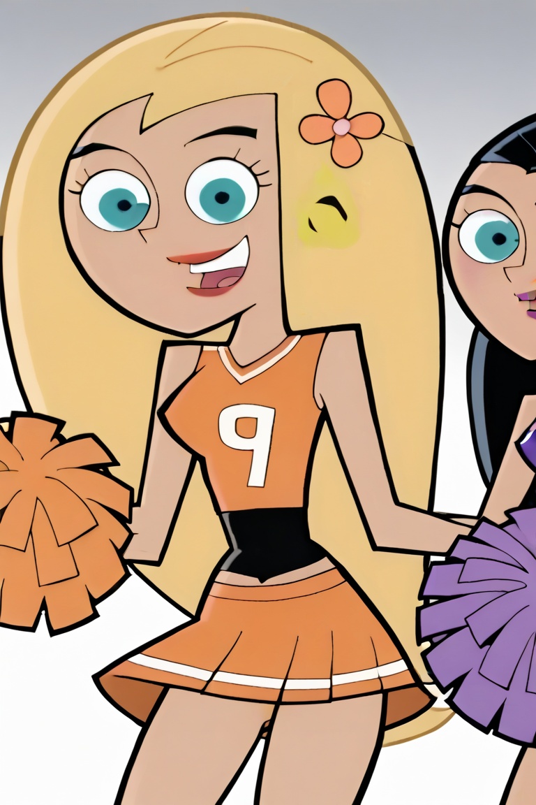 1girl,  white_background,  Danny Phantom artstyle on Tensor.Art