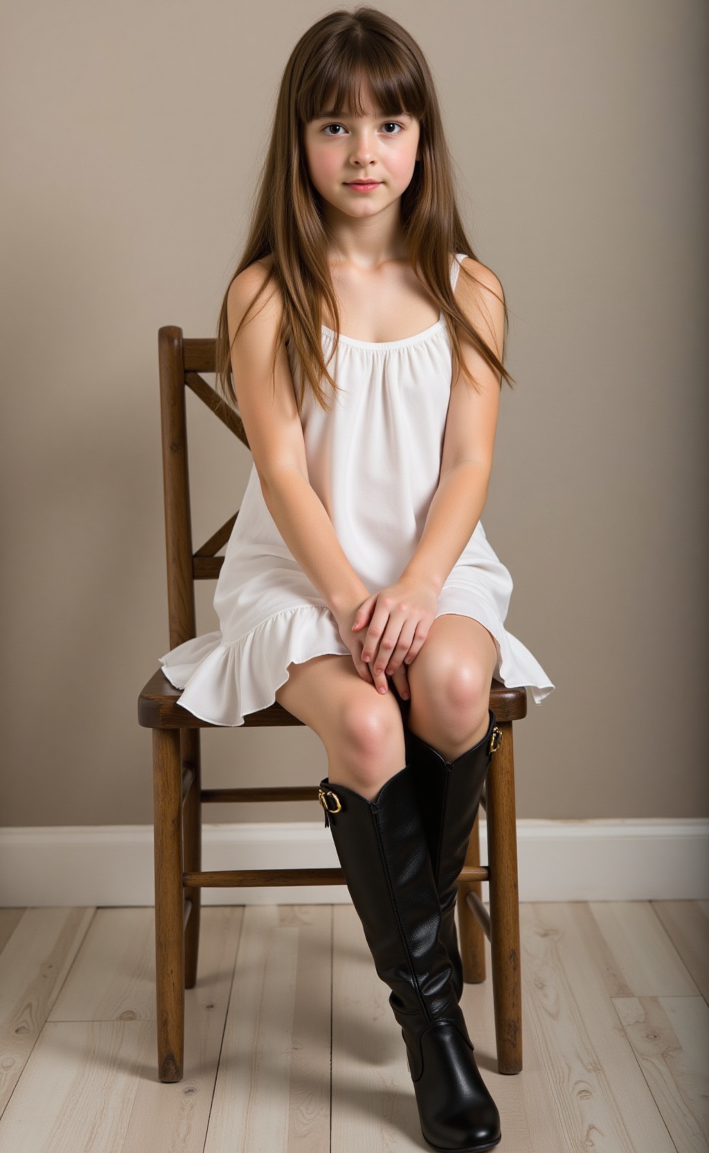 Captured from a slightly low angle,  the photograph presents Eden,  10 years old on Tensor.Art