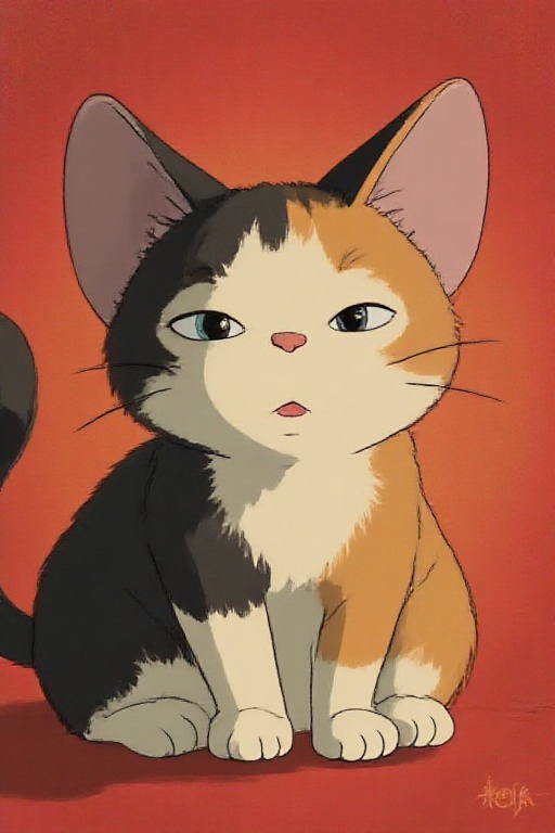 a cat in the style of studio ghibi,  TOK on Tensor.Art