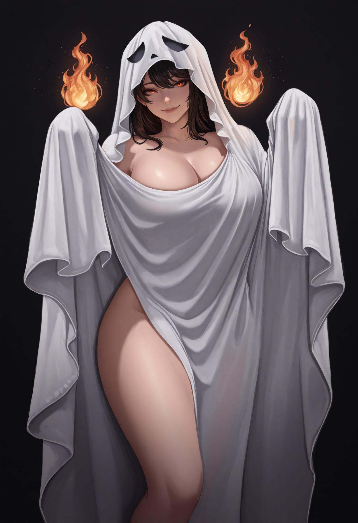 3cl1pt1ca,  ghost costume,  solo on Tensor.Art
