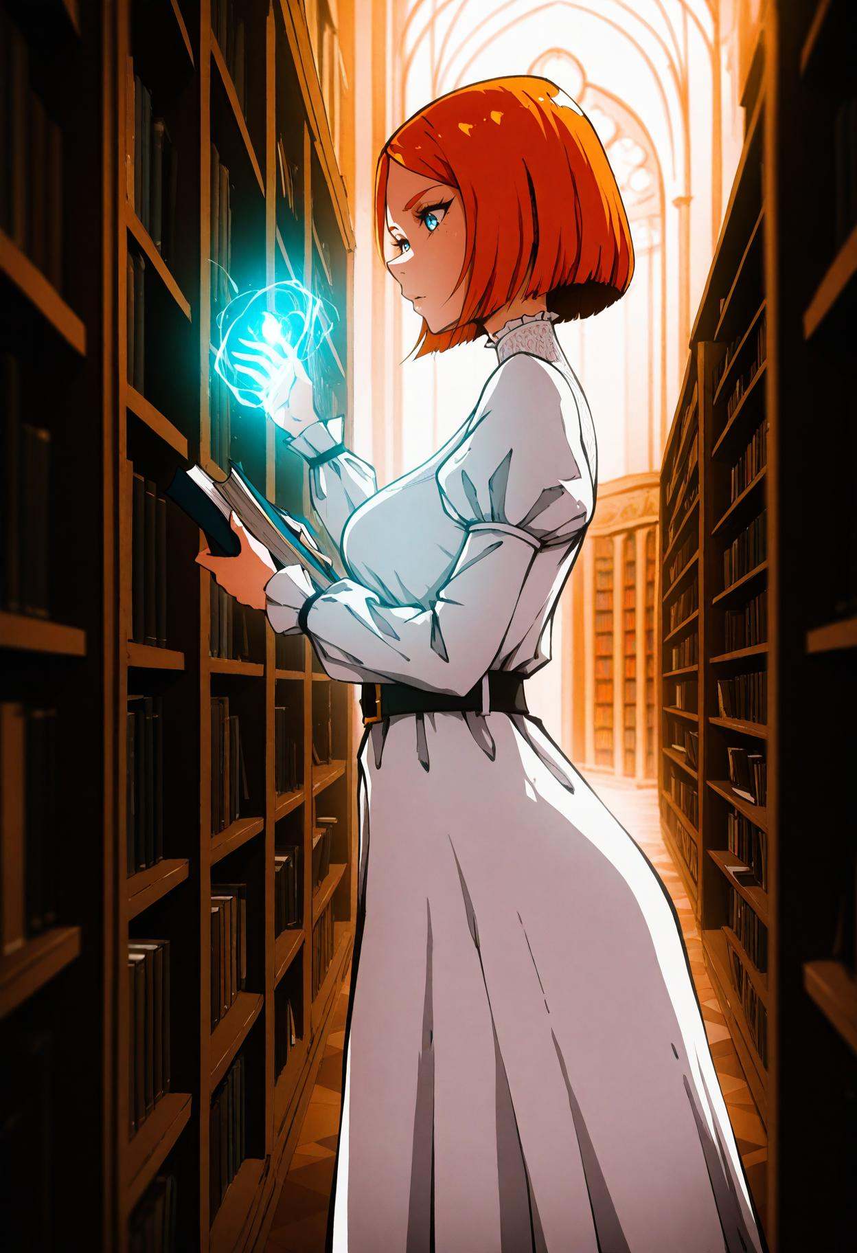 1nfl0u,  1girl,  book on Tensor.Art