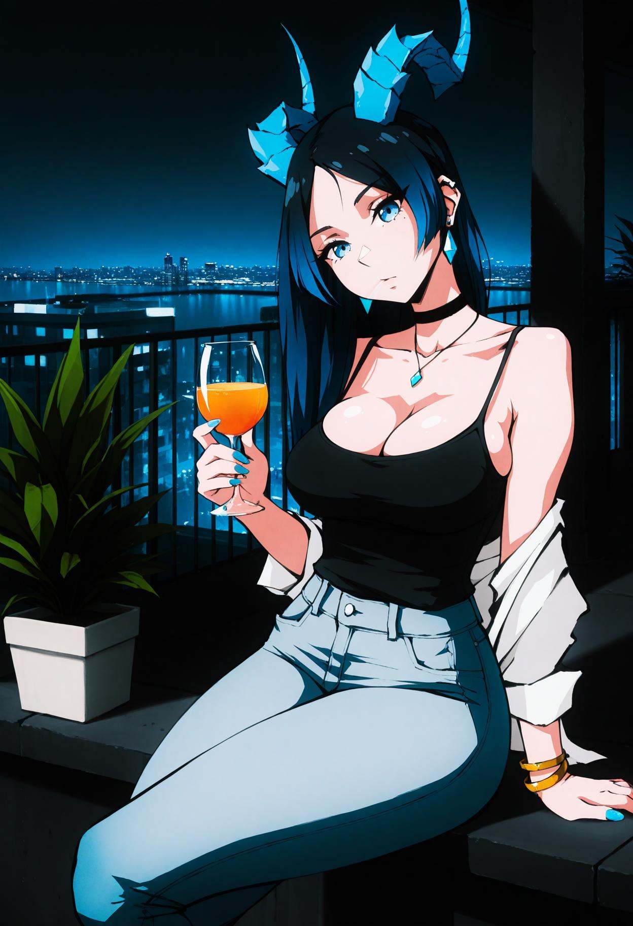 1nfl0u,  1girl,  horns on Tensor.Art