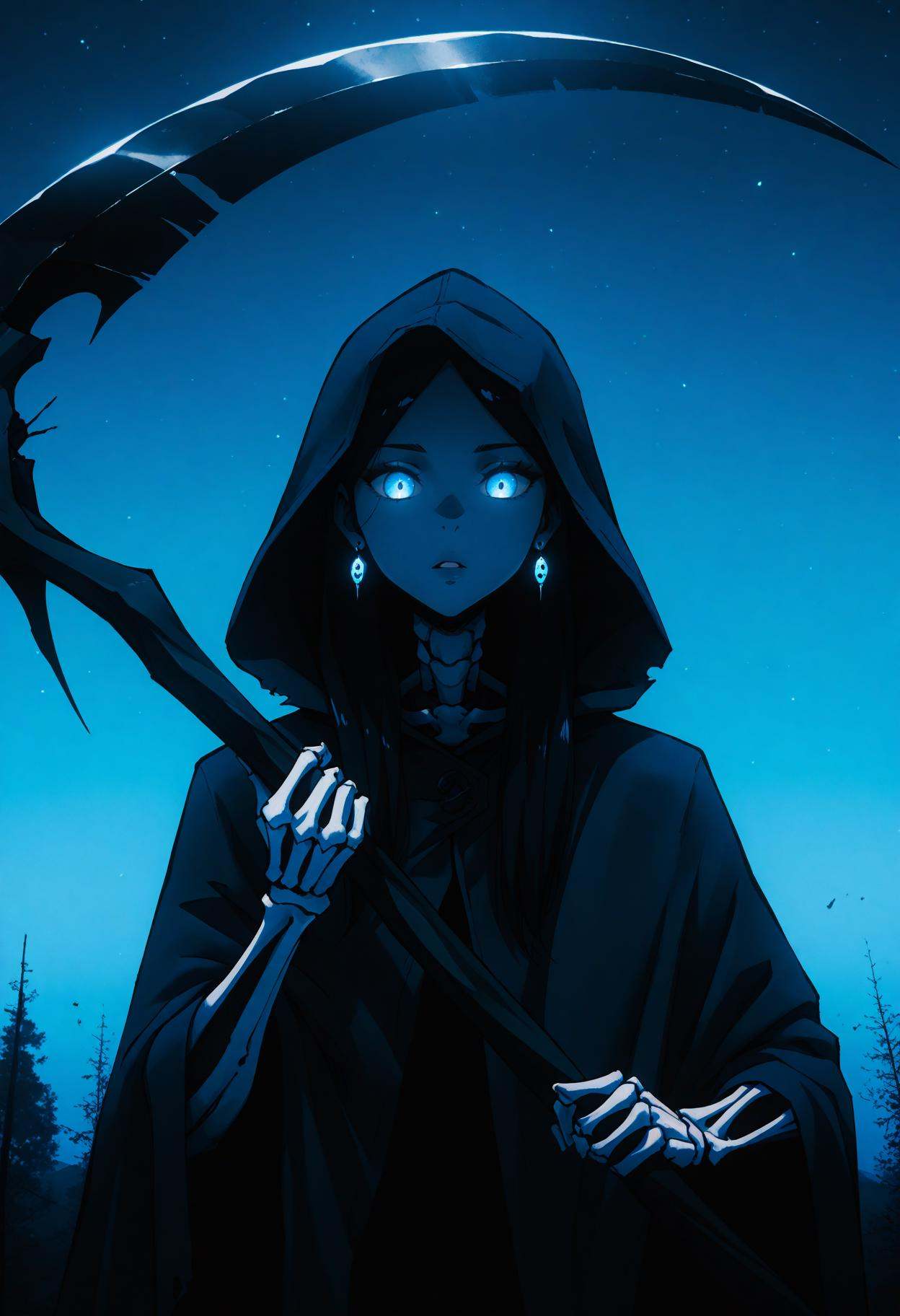 1nfl0u,  1girl,  scythe on Tensor.Art