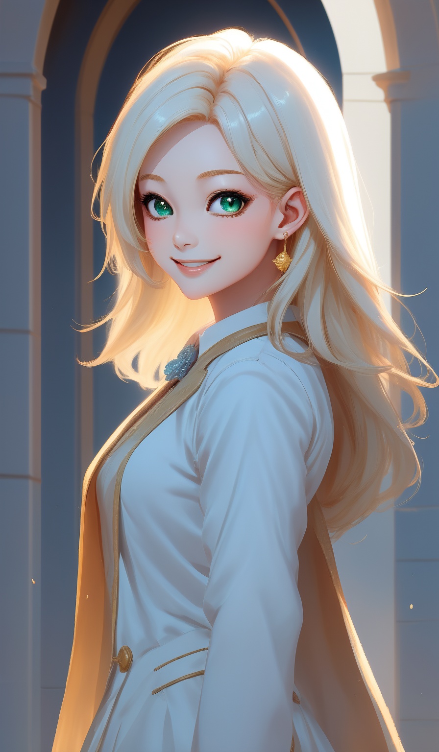 masterpiece,  1girl,  smile on Tensor.Art