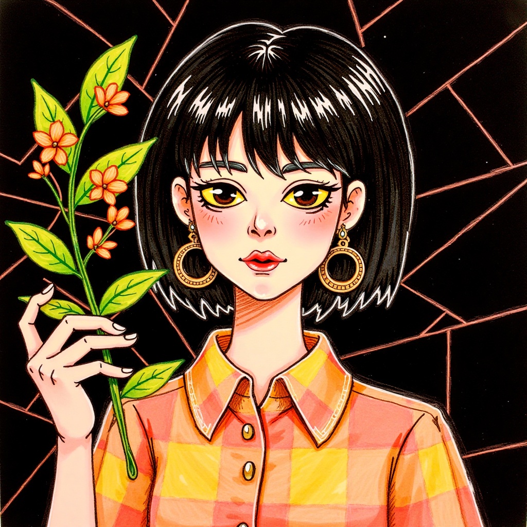 1girl,  solo,  short hair on Tensor.Art