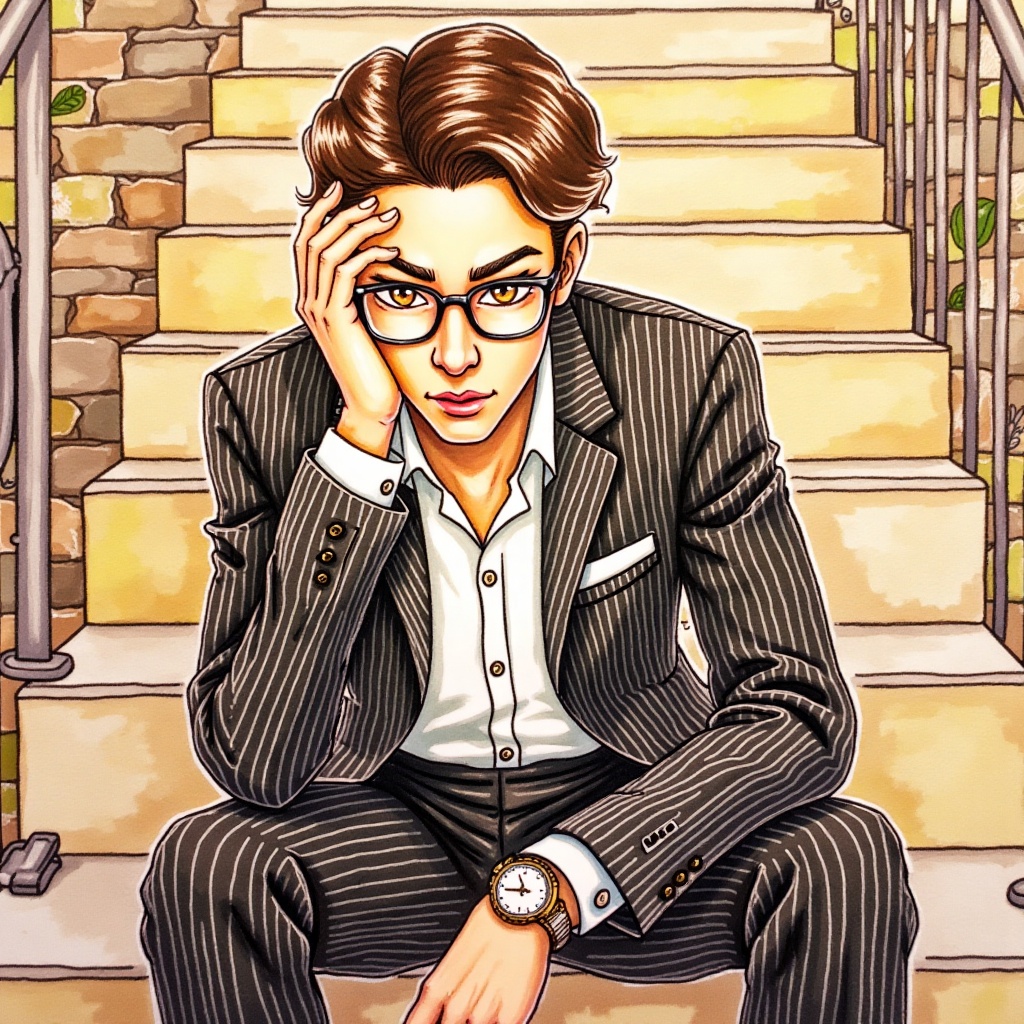 solo,  1boy,  sitting on Tensor.Art
