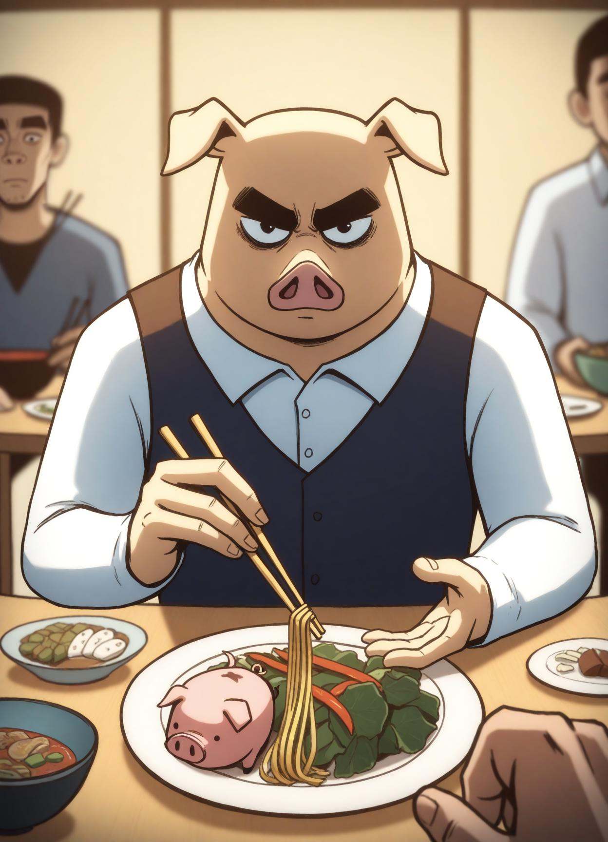 s3v3n,  chopsticks,  pig on Tensor.Art