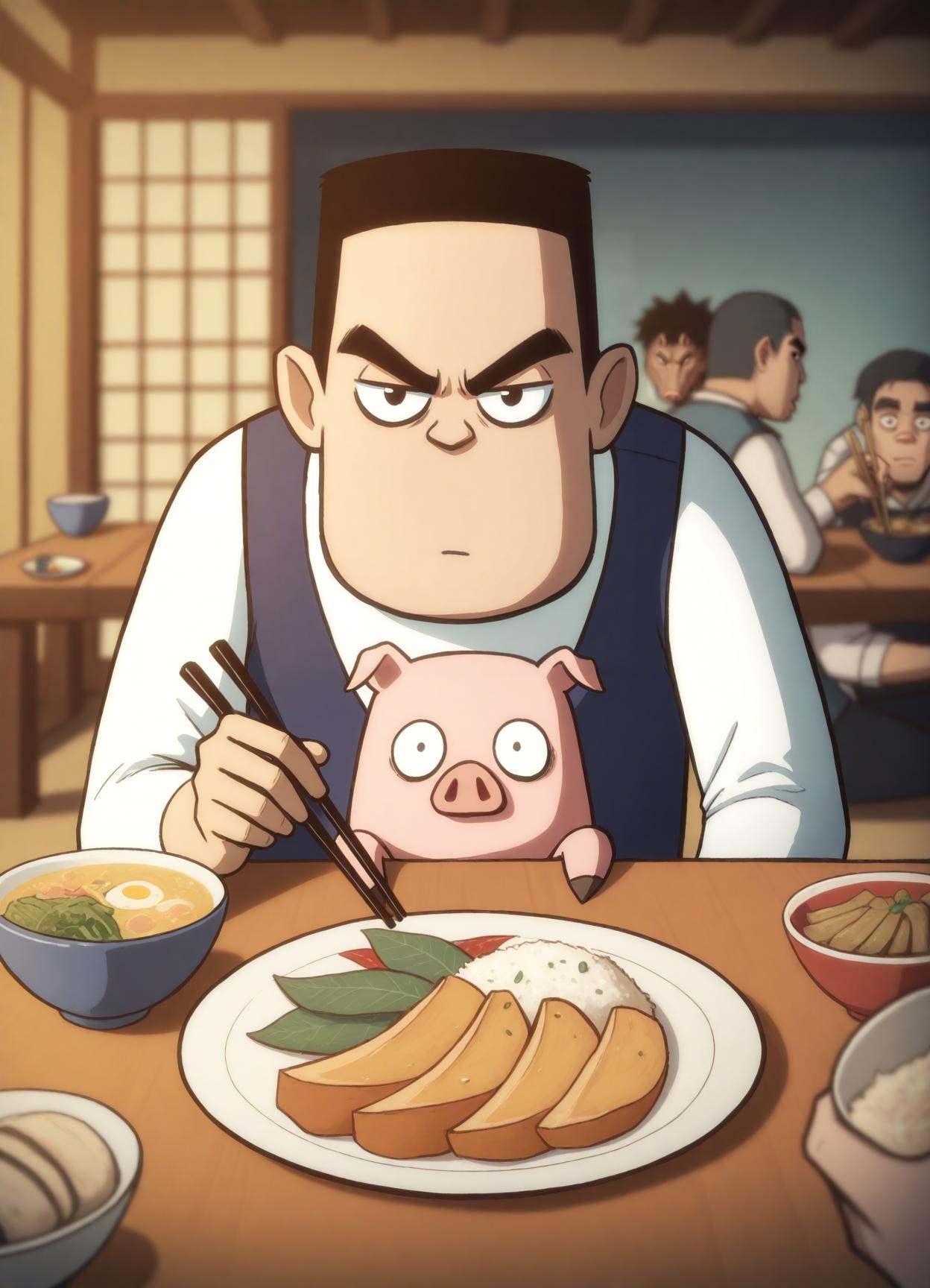 s3v3n,  chopsticks,  pig on Tensor.Art